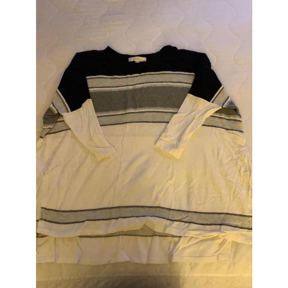 Ann Taylor LOFT striped poncho sweaters